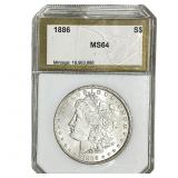 1886 Morgan Silver Dollar PCI MS64