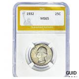 1932 Washington Silver Quarter PGA MS65