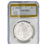 1901-O Morgan Silver Dollar PGA MS65