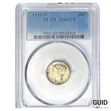 1936-S Mercury Silver Dime PCGS MS66 FB
