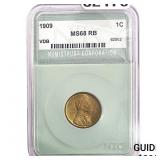 1909 Wheat Cent NTC MS68 RB