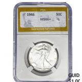 1946 Walking Liberty Half Dollar PGA MS66+