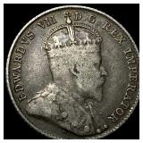 1908 Canada Silver 10 Cents ABOUT UNCIRCULATED