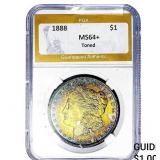 1888 Morgan Silver Dollar PGA MS64+ Toned