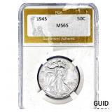 1945 Walking Liberty Half Dollar PGA MS65
