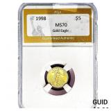 1998 1/10 $5 Gold Eagle PGA MS70