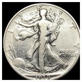 1938-D Silver Walking Liberty Half Dollar LIGHTLY
