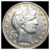 1899 Silver Half Dollar (Barber) ABOUT UNCIRCULATE