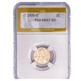 1935-D Wheat Cent PGA MS67 RD