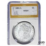 1881-S Morgan Silver Dollar PGA MS64