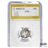 1942/1-D Mercury Silver Dime PGA VF20