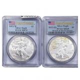 [2 Coins] 2011-2012 Silver Eagle PCGS MS69-70