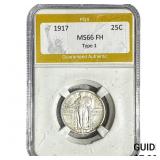 1917 Standing Liberty Quarter PGA MS66 FH Type 1