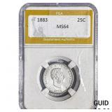 1883 Kingdom of Hawaii Quarter PGA MS64