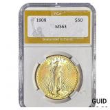 1908 1oz $50 Gold Eagle PGA MS63
