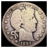 1893-O Silver Barber Half Dollar NICELY CIRCULATED