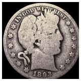 1893 Silver Half Dollar (Barber) NICELY CIRCULATED
