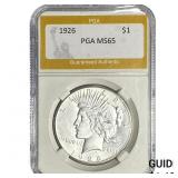 1926 Silver Peace Dollar PGA MS65