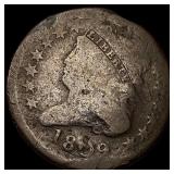 1839 Coronet Head Large Cent NICELY CIRCULATED