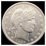 1906-O Silver Barber Half Dollar NEARLY  UNCIRCUL