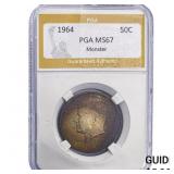 1964 Kennedy Half Dollar PGA MS67 Monster