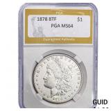 1878 8TF Morgan Silver Dollar PGA MS64