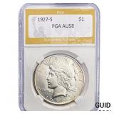 1927-S Silver Peace Dollar PGA AU58