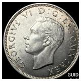 1945 Great Britain Silver Half Crown  UNCIRCULATED