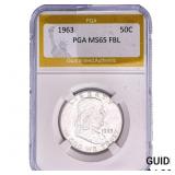 1963 Franklin Half Dollar PGA MS65 FBL