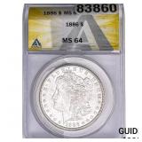 1886 Morgan Silver Dollar ANACS MS64
