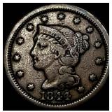 1844 Braided Hair Large Cent NEARLY UNCIRCULATED