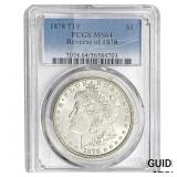 1878 Rev. 1878 Morgan Silver Dollar PCGS MS64
