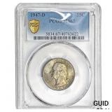 1947-D Washington Silver Quarter PCGS MS67