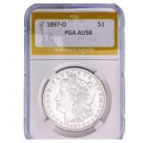 1897-O Morgan Silver Dollar PGA AU58