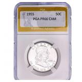 1955 Franklin Half Dollar PGA PR66 CAM