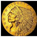 1911 Indian Head Gold $2.50 Quarter Eagle UNCIRCUL