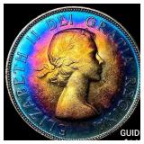 1953 Canada Silver 1 Dollar Toned UNCIRCULATED