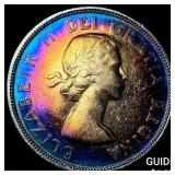 1953 Canada Silver 1 Dollar Toned UNCIRCULATED