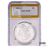 1892-O Morgan Silver Dollar PGA AU58