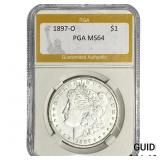 1897-O Morgan Silver Dollar PGA MS64
