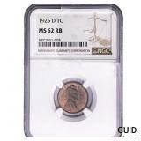 1925-D Wheat Cent NGC MS62 RB