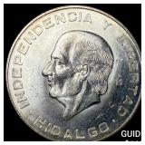 1955 Mexico Silver 10 Pesos UNCIRCULATED