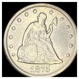 1875-CC Silver Twenty Cents LIGHTLY  CIRCULATED