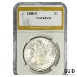 1888-O Morgan Silver Dollar PGA MS64
