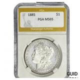 1885 Morgan Silver Dollar PGA MS65