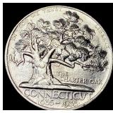 1935 Silver Half Dollar Connecticut Commemorative