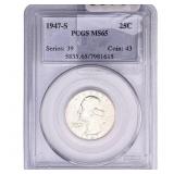 1947-S Washington Silver Quarter PCGS MS65