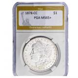 1878-CC Morgan Silver Dollar PGA MS65+