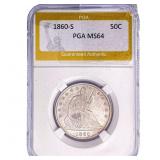 1860-S Seated Liberty Half Dollar PGA MS64