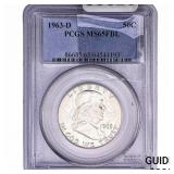 1963-D Franklin Half Dollar PCGS MS65 FBL